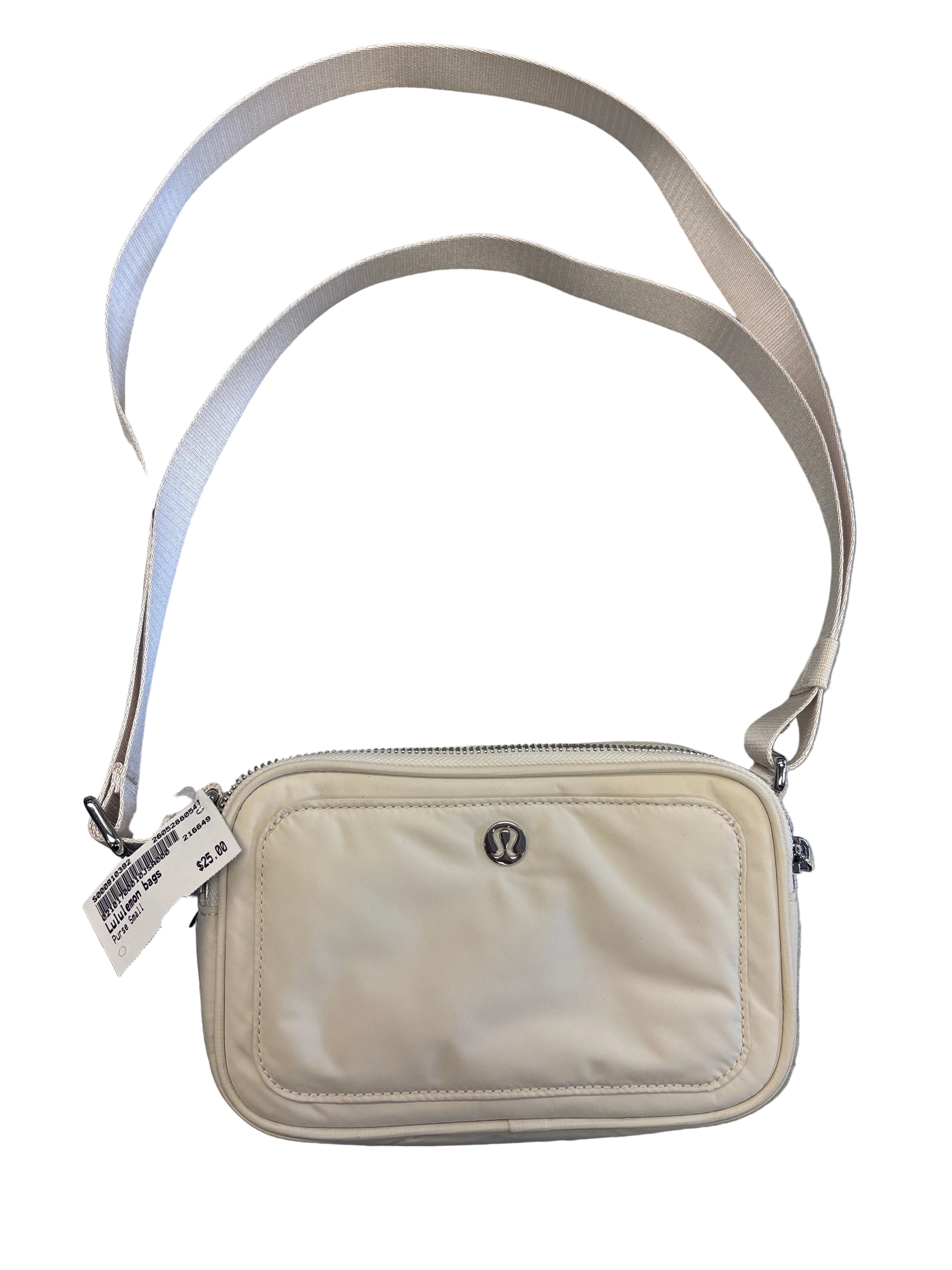 Cream LULULEMON bag