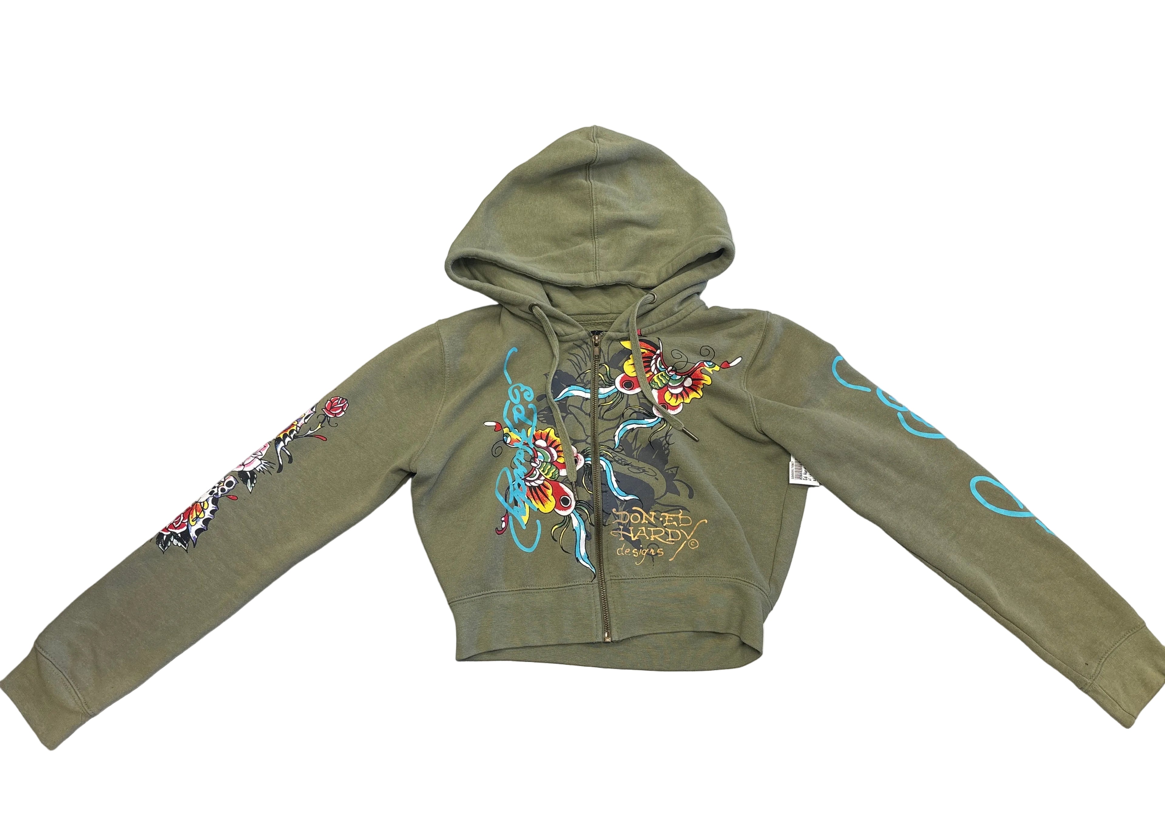 Women’s Green Ed Hardy Hoodie (M)