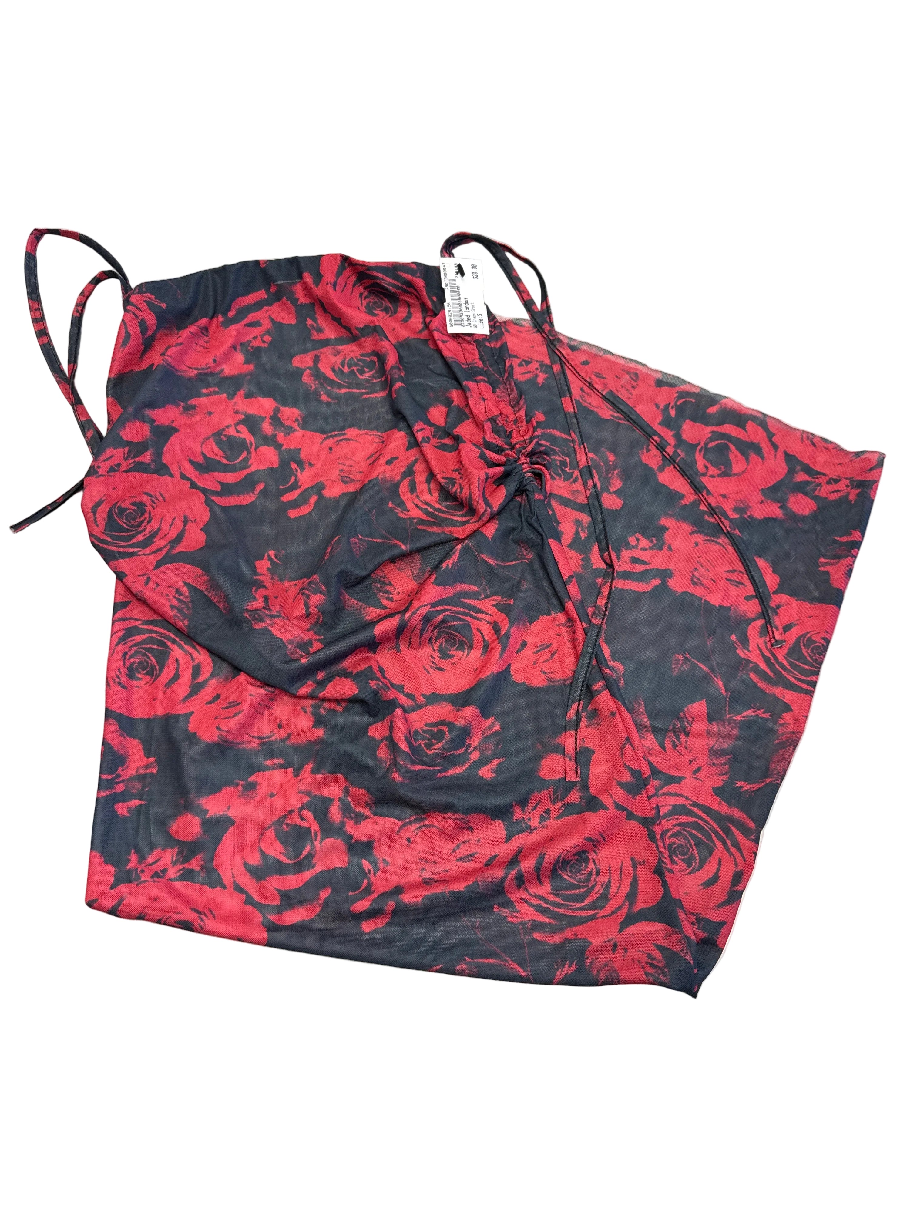 WOMEN RED JADED LONDON DRESS (S)
