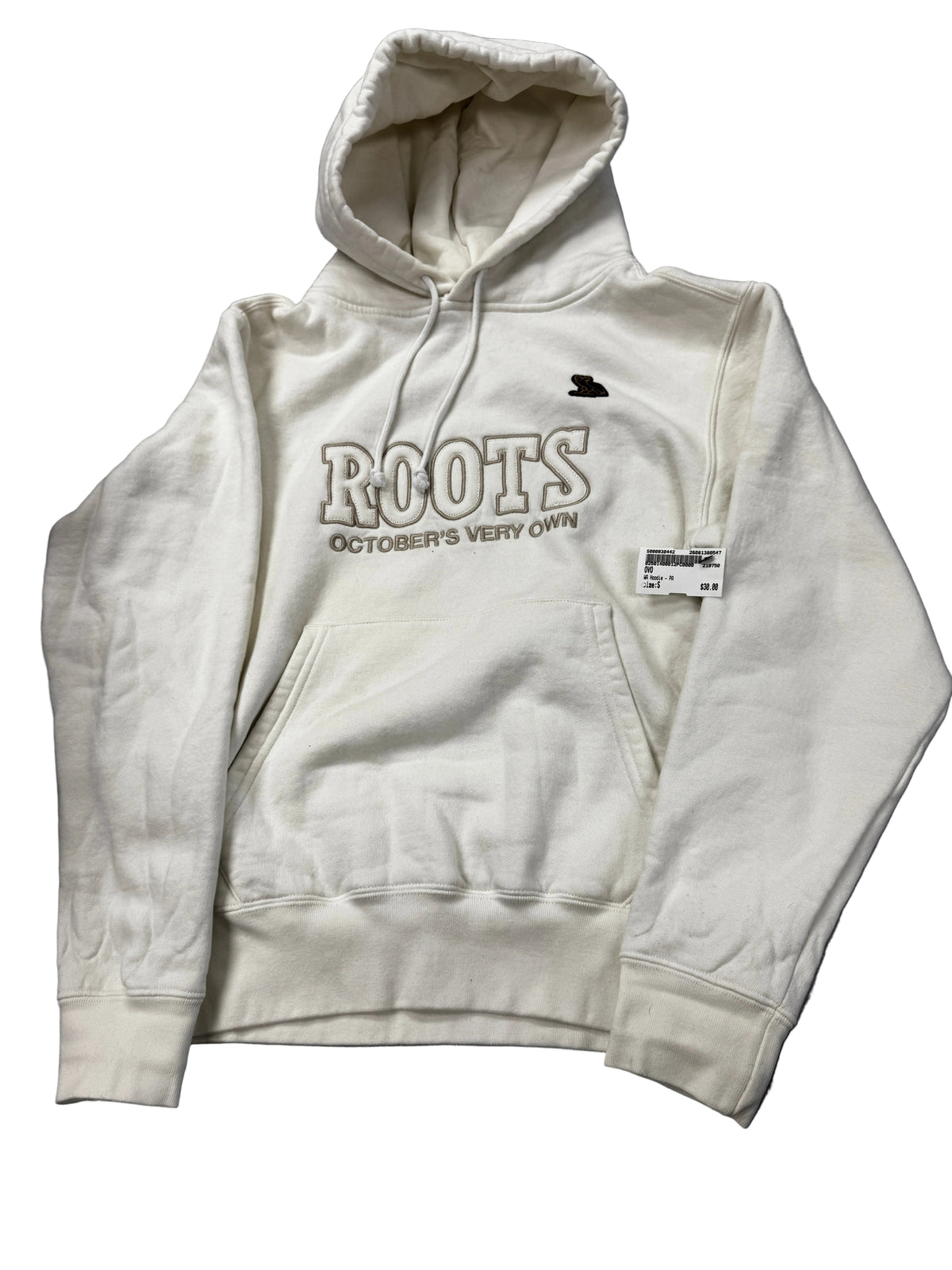WOMEN ROOTS OVO WHITE HOODIE