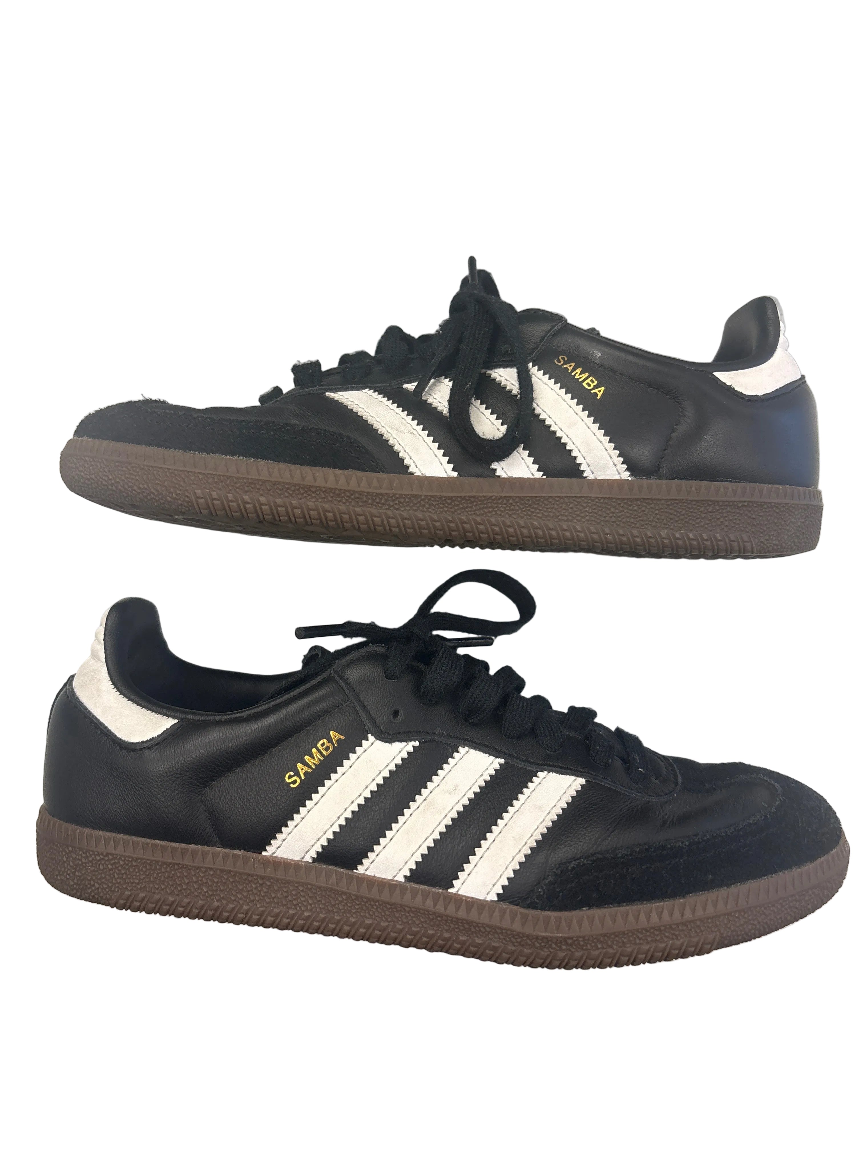 Women’s Black Adidas Sambas (6.5W)