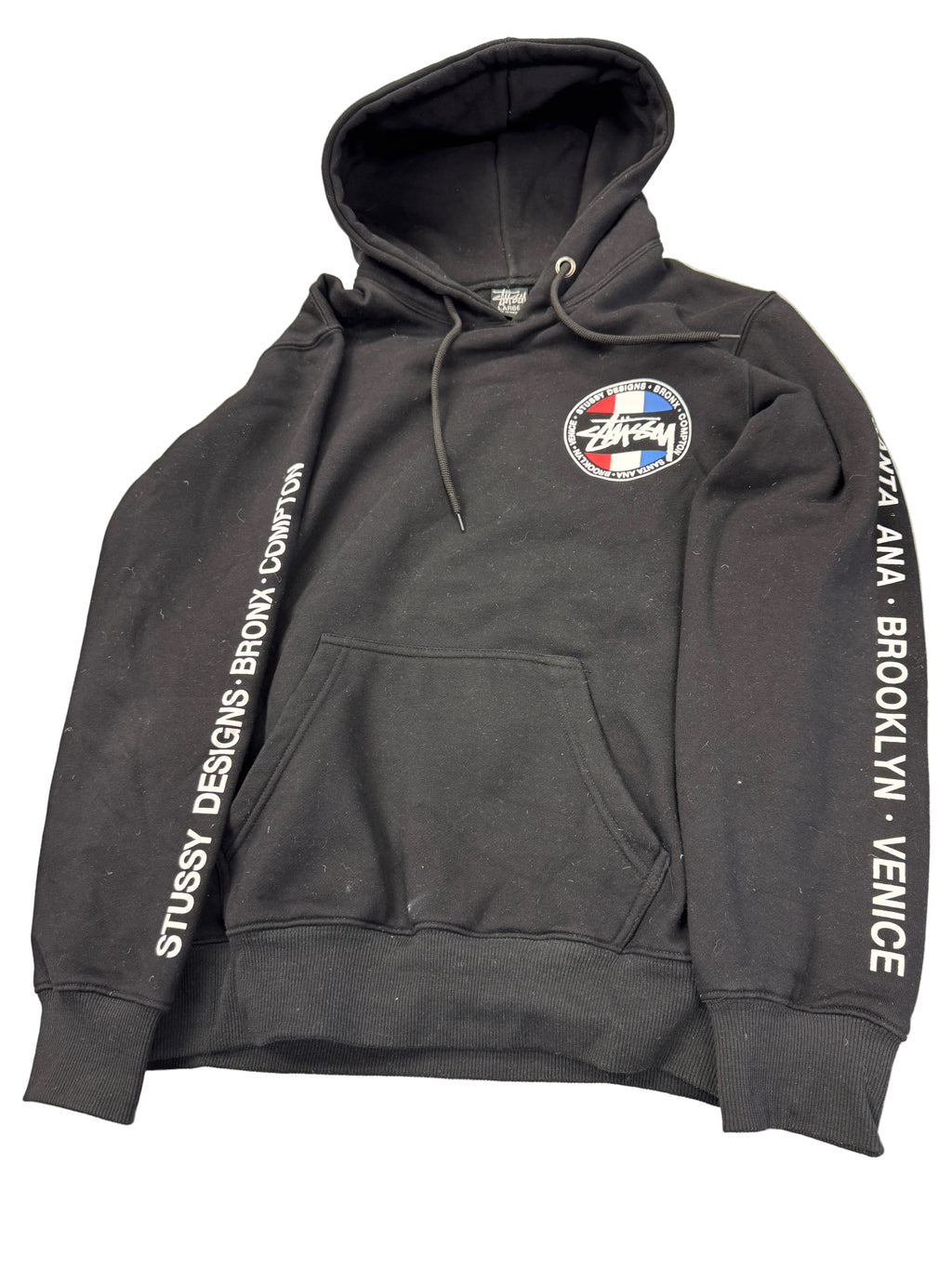 MEN STUSSY BLACK HOODIE (M)