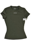 WOMEN DFYNE OLIVE ATHLETIC SHORT SLEEVE (S)