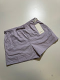 WOMEN LULULEMON COTTON-BLEND POPLIN SHORTS (L)