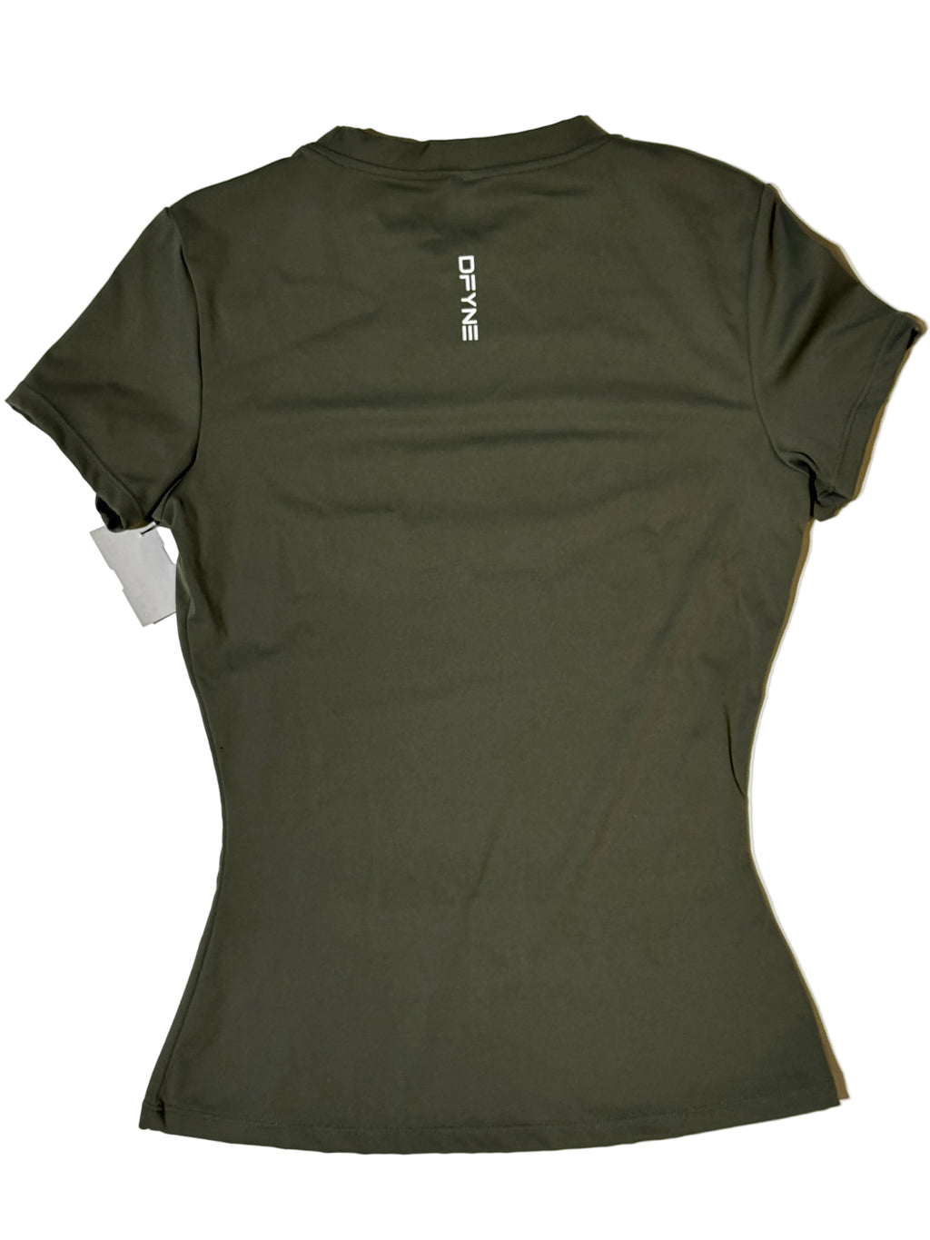 WOMEN DFYNE OLIVE ATHLETIC SHORT SLEEVE (S)