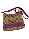 PURPLE COACH PURSE