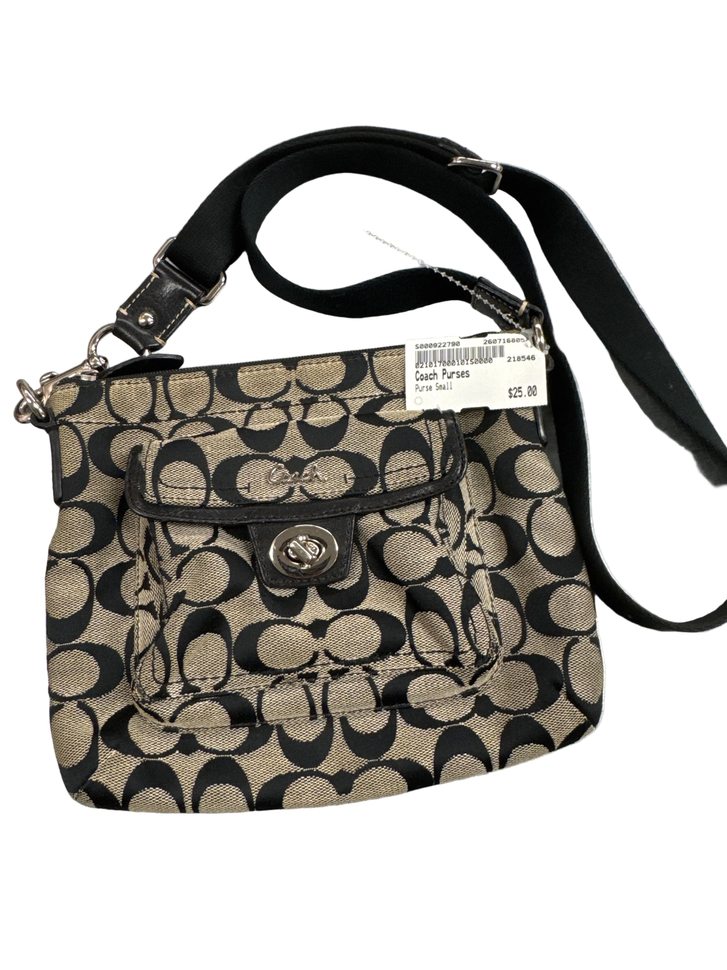 WOMEN BROWN/BLACK COACH PURSE
