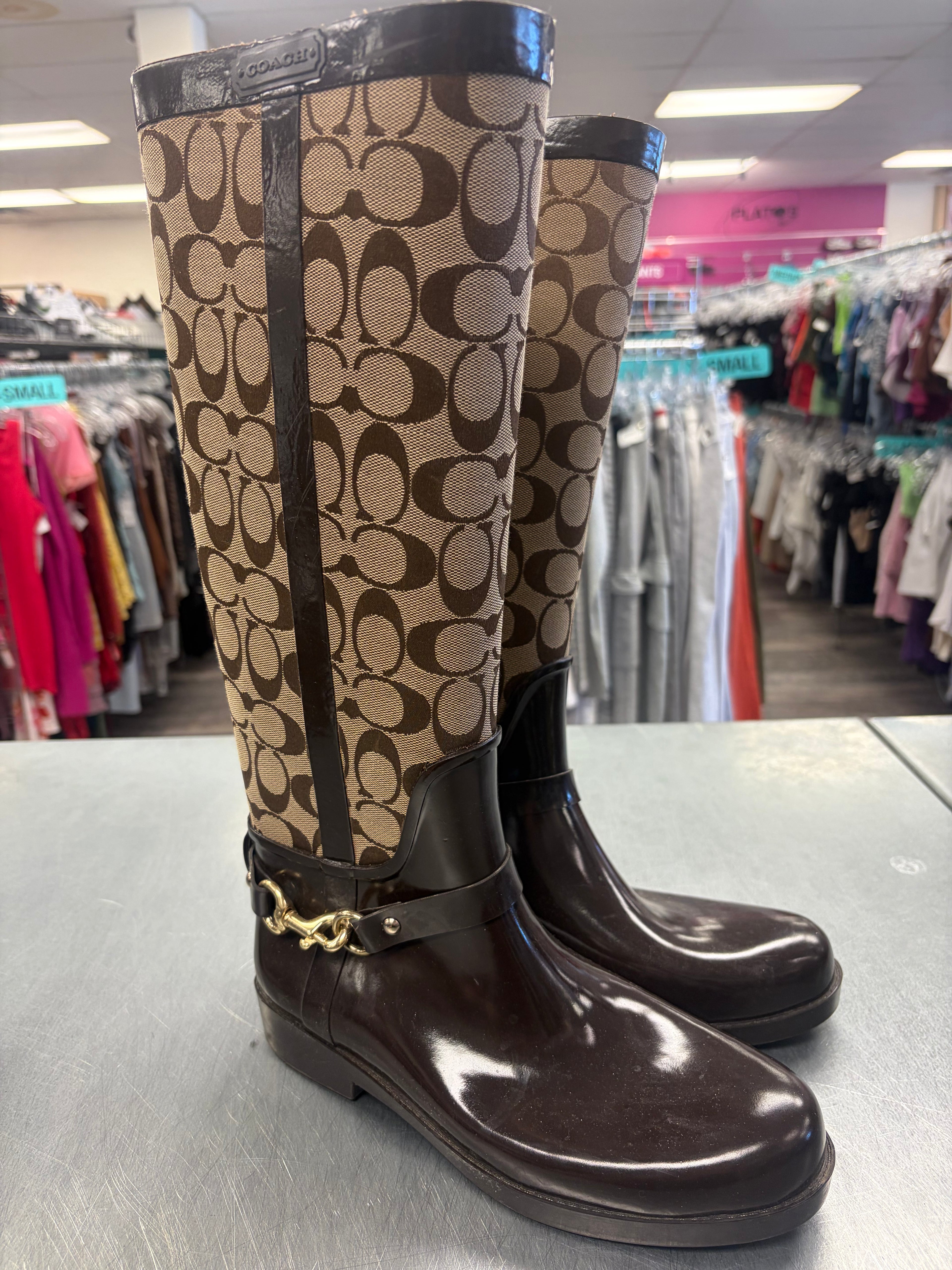 WOMENS COACH BOOTS SZ 9